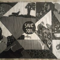 Painting on save soil on newspaper ~ India
