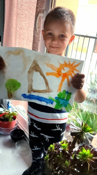 Oliver Birthday. Painting for Save Soil